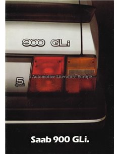 1985 SAAB 900 GLI BROCHURE SPAANS