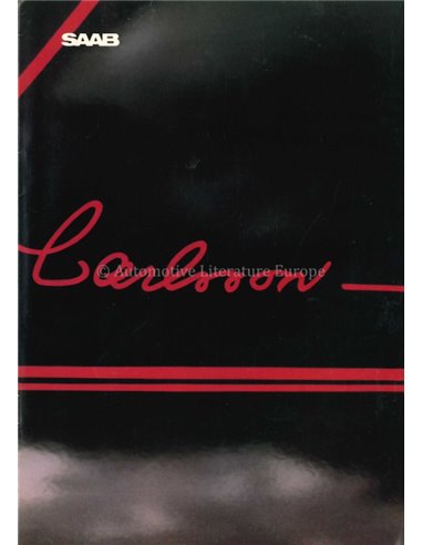 1986 SAAB 9000 CARLSSON BROCHURE ENGLISH