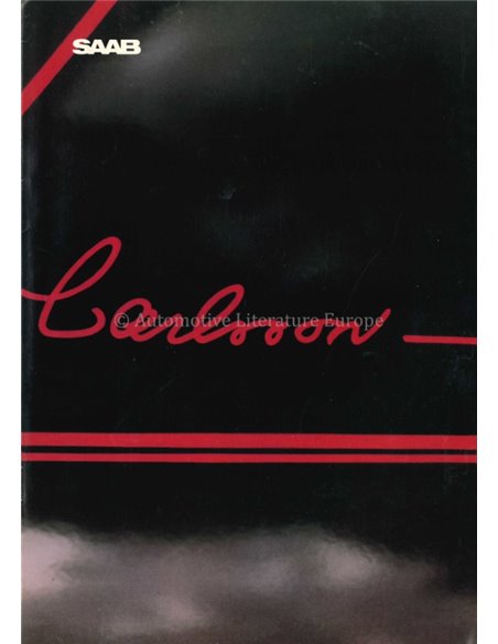 1986 SAAB 9000 CARLSSON PROSPEKT ENGLISCH