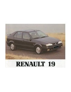 1992 RENAULT 19 INSTRUCTIEBOEKJE NEDERLANDS