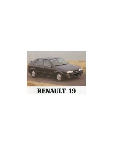 1992 RENAULT 19 INSTRUCTIEBOEKJE NEDERLANDS