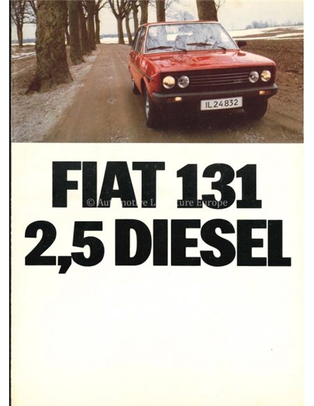 1973 FIAT 131 2,5 DIESEL BROCHURE DANISH