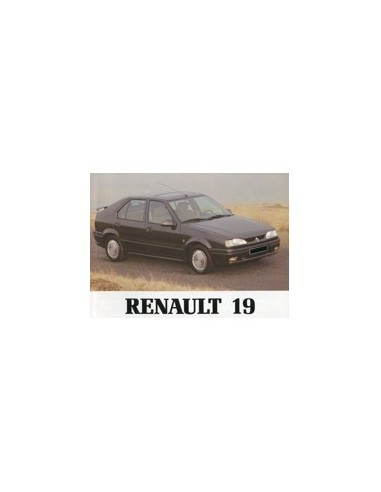 1993 RENAULT 19 INSTRUCTIEBOEKJE NEDERLANDS