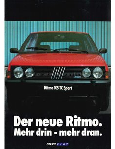 1983 FIAT 105 TC SPORT BROCHURE DUTCH