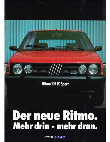 1983 FIAT 105 TC SPORT BROCHURE NEDERLANDS
