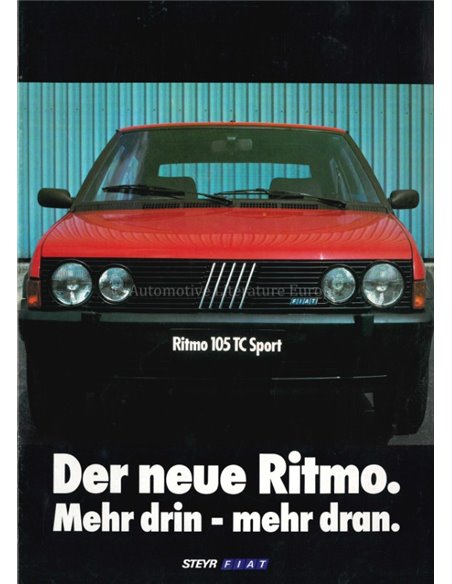 1983 FIAT 105 TC SPORT BROCHURE NEDERLANDS