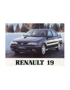 1992 RENAULT 19 CHAMADE INSTRUCTIEBOEKJE NEDERLANDS