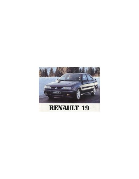 1994 RENAULT 19 CHAMADE INSTRUCTIEBOEKJE NEDERLANDS