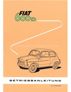 1963 FIAT 600 D OWNERS MANUAL GERMAN