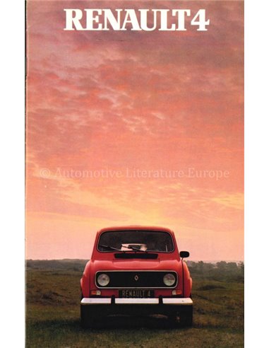 1982 RENAULT 4 VAN BROCHURE DUTCH