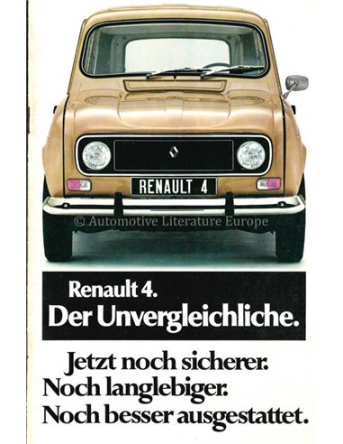 1977 RENAULT 4 VAN BROCHURE GERMAN