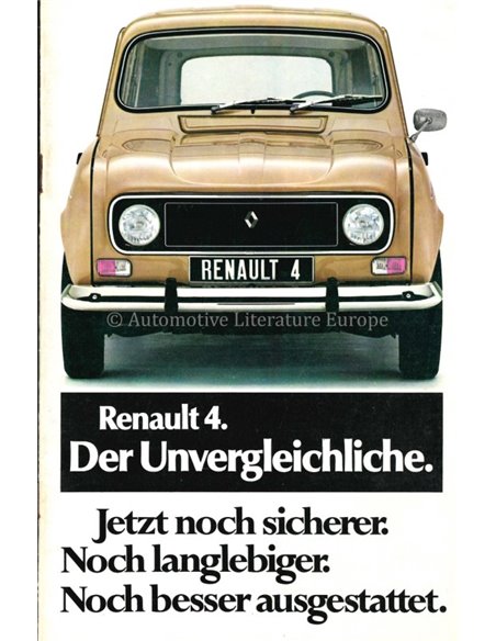 1977 RENAULT 4 VAN PROSPEKT DEUTSCH