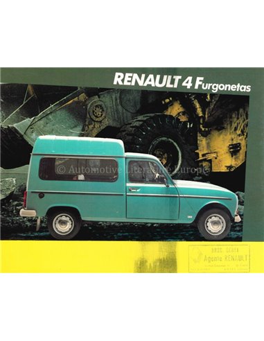 1985 RENAULT 4 BROCHURE FRENCH