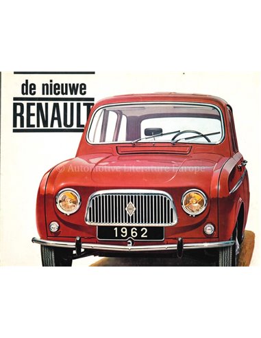 1962 RENAULT 4 BROCHURE NEDERLANDS