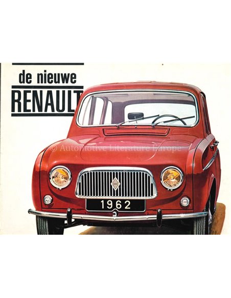 1962 RENAULT 4 BROCHURE NEDERLANDS