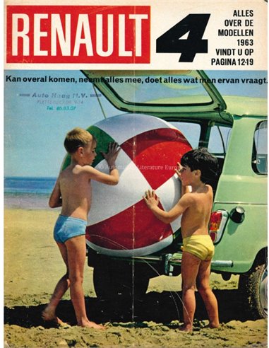 1963 RENAULT 4 PROSPEKT NIEDERLÄNDISCH