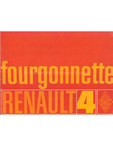 1970 RENAULT 4 PROSPEKT NIEDERLÄNDISCH