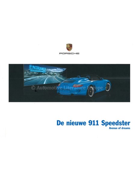2011 PORSCHE 911 SPEEDSTER HARDCOVER BROCHURE NEDERLANDS
