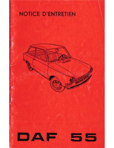 1971 DAF 55 OWNERS MANUAL FRENCH