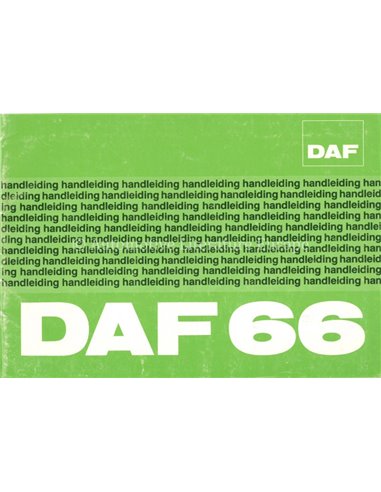1974 DAF 66 BETRIEBSANLEITUNG NIEDERLÄNDISCH