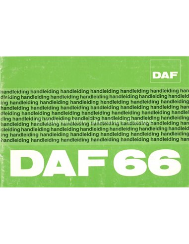 1974 DAF 66 OWNERS MANUAL DUTCH