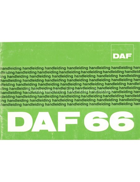 1974 DAF 66 BETRIEBSANLEITUNG NIEDERLÄNDISCH
