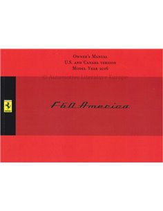2016 FERRARI F60 AMERICA OWNER'S MANUAL ENGLISH (US/CA)