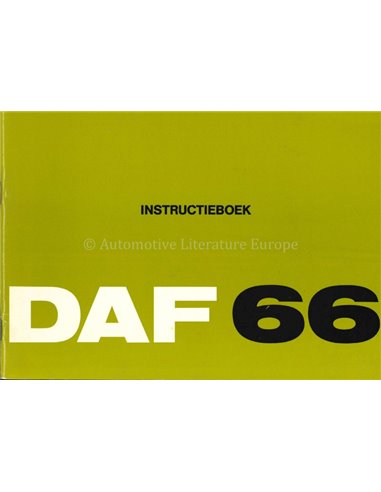 1973 DAF 66 OWNERS MANUAL DUTCH