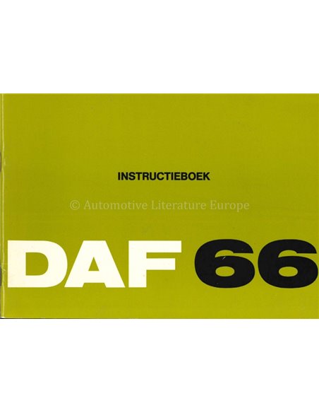 1973 DAF 66 BETRIEBSANLEITUNG NIEDERLÄNDISCH