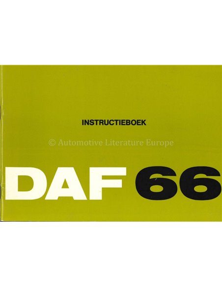 1973 DAF 66 OWNERS MANUAL DUTCH