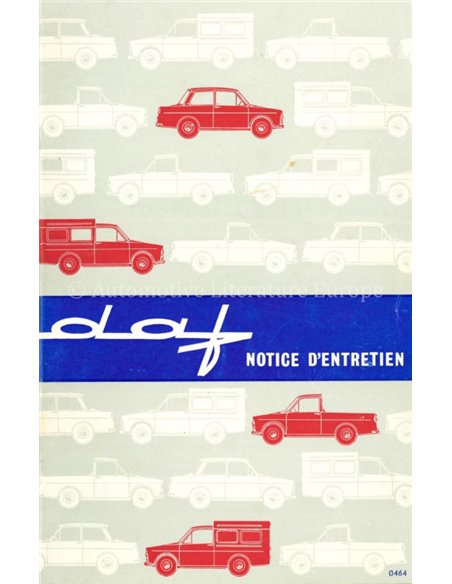 1964 DAF OWNERS MANUAL FRENCH