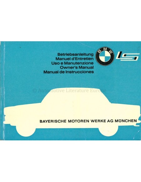 1964 BMW LS BETRIEBSANLEITUNG