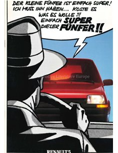 1986 RENAULT 5 PROSPEKT DEUTSCH