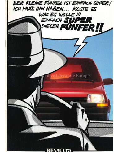 1986 RENAULT 5 BROCHURE DUITS