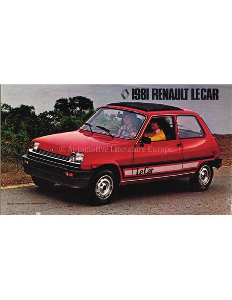 1981 RENAULT 5 PROSPEKT ENGLISCH