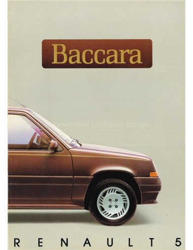 1988 RENAULT 5 BACCARA BROCHURE NEDERLANDS
