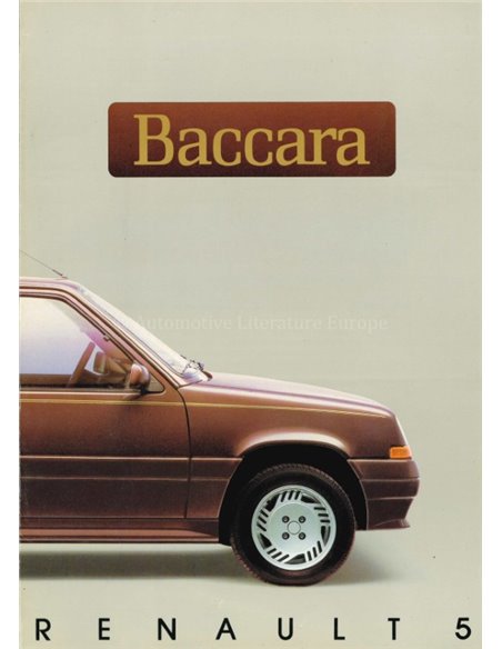 1988 RENAULT 5 BACCARA BROCHURE NEDERLANDS