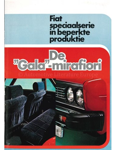 1974 FIAT 1600 BROCHURE NEDERLANDS