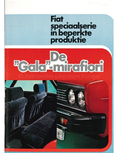 1974 FIAT 1600 BROCHURE DUTCH