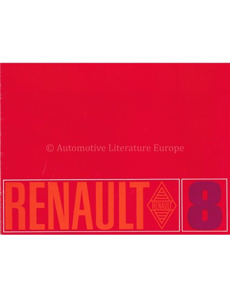 1968 RENAULT 8 BROCHURE DUTCH