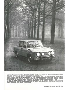 1969 RENAULT 8S BROCHURE NEDERLANDS
