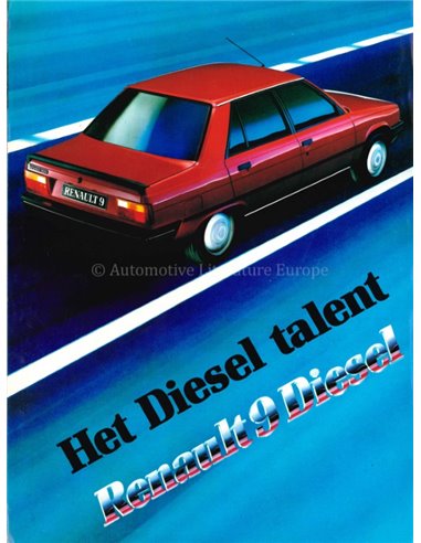 1983 RENAULT 9 DIESEL BROCHURE NIEDERLÄNDISCH