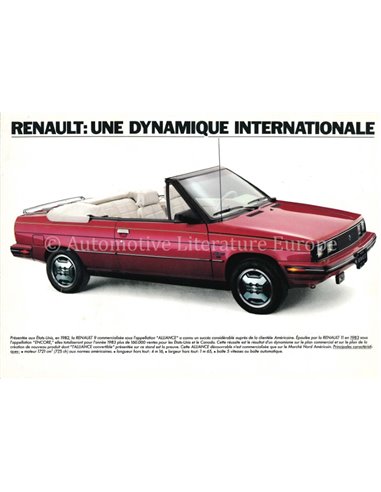 1984 RENAULT 9 BROCHURE FRANS