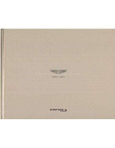 2016 ASTON MARTIN RAPIDE S HARDCOVER BROCHURE ENGLISH