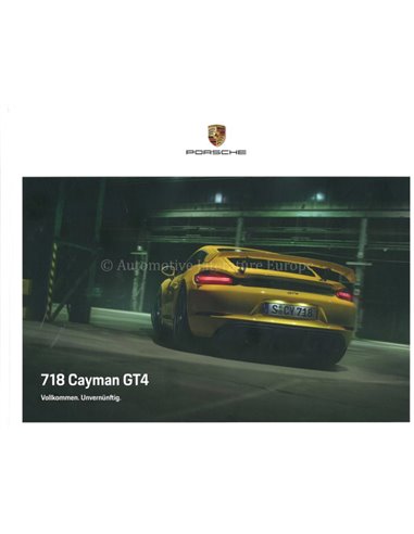 2021 PORSCHE 718 CAYMAN GT4 HARDCOVER BROCHURE DUITS