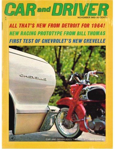 1963 CAR AND DRIVER MAGAZINE NOVEMBER ENGLISH