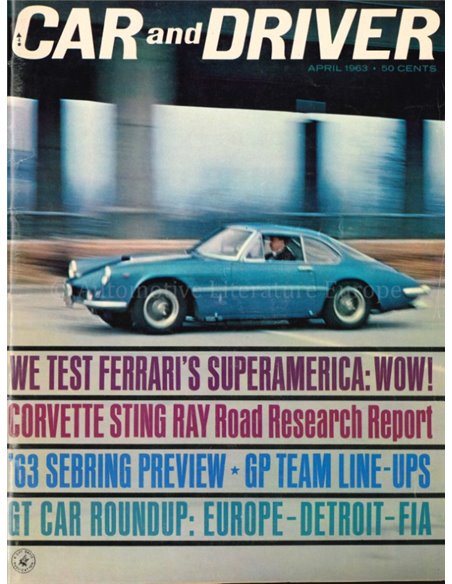 1963 CAR AND DRIVER MAGAZINE APRIL ENGLISH