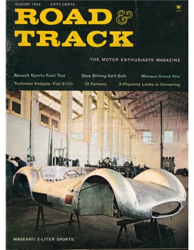 1959 ROAD AND TRACK MAGAZINE AUGUST ENGLISCH