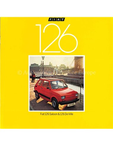 1977 FIAT 126 PROSPEKT ENGLISCH
