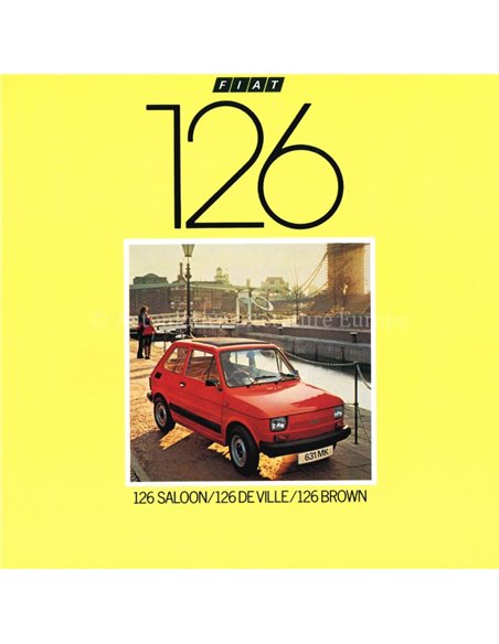 1982 FIAT 126 BROCHURE ENGLISH